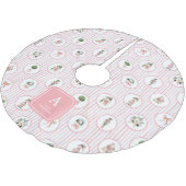 大千年名門私立校風ののピンクのくるみ割りクリスマス ブラッシュドポリエステルツリースカート (アングル)