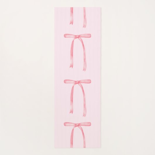 大千年名門私立校風の代のガーリーピンク ヨガマット (裏面)