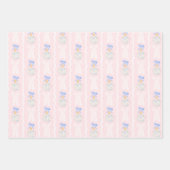 大千年名門私立校風の年のクリスマス球根と弓 ラッピングペーパーシート (正面2)