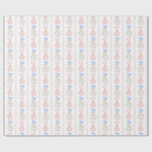 大千年名門私立校風の年のクリスマス球根と弓 ラッピングペーパー (フラット)