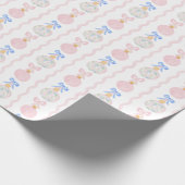 大千年名門私立校風の年のクリスマス球根と弓 ラッピングペーパー (角)