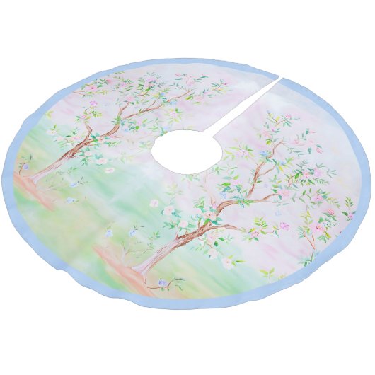 大千年紀のシノワセ名門私立校風のリーフローラ ブラッシュドポリエステルツリースカート (アングル)