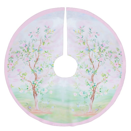 大千年紀のシノワセ名門私立校風のリーフローラ ブラッシュドポリエステルツリースカート (正面)