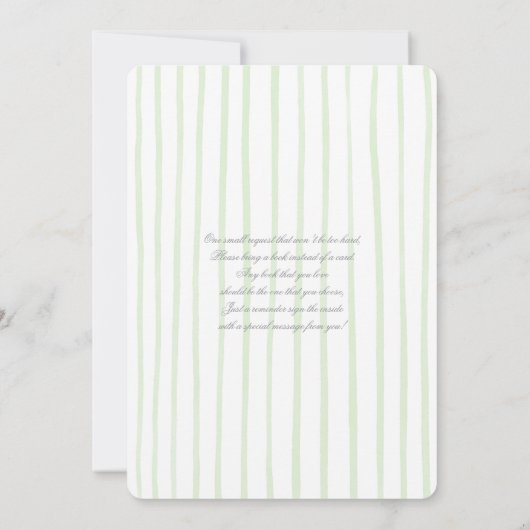 大千年紀の熊男女兼用の赤ちゃんシャワー 招待状 (裏面)