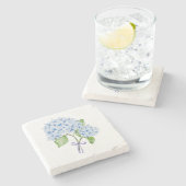 大千年紀アジサイの弓名門私立校風の色 ストーンコースター (横)