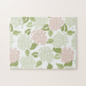 大千年紀アジサイ名門私立校風のかわいらしフローラ ジグソーパズル (横)