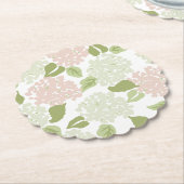 大千年紀アジサイ名門私立校風のかわいらしフローラ ペーパーコースター (アングル)