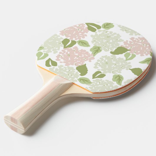 大千年紀アジサイ名門私立校風のかわいらしフローラ 卓球ラケット (正面アングル)