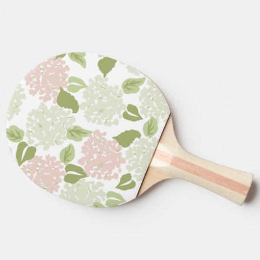 大千年紀アジサイ名門私立校風のかわいらしフローラ 卓球ラケット (横)