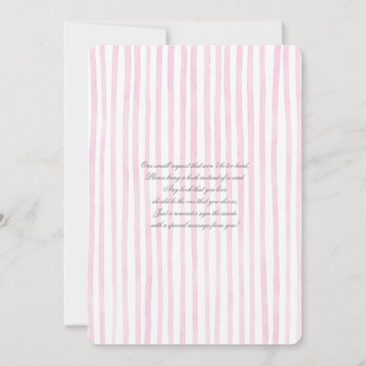 大千年紀ベアベビーシャワーガール 招待状 (裏面)