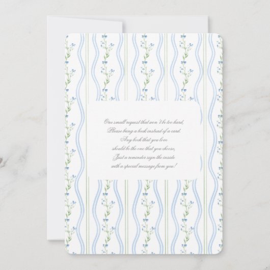 大千年紀ベアベビーシャワー少年 招待状 (裏面)