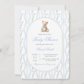大千年紀ベアベビーシャワー少年 招待状 (正面)