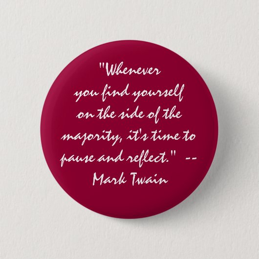 "大半の側面でか。 休止し、反映して下さい" 缶バッジ (正面)