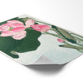 大原光尊（1920年～1930年）によるハスの花の開花 ポスター (角)