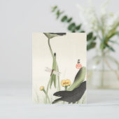 大原公日本の尊の絵画葉書小原古邨の日本画 ポストカード (スタンド正面)