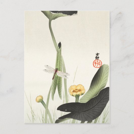 大原公日本の尊の絵画葉書小原古邨の日本画 ポストカード (正面)