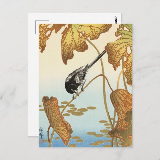 大原公日本の村の蓮の上のワッテール ポストカード (正面/裏面)