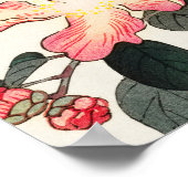 大原公素晴らし村さんのピンク色の花を飾るチット ポスター (角)