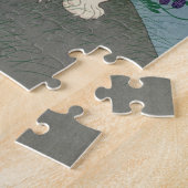 大原古孫2ウサギ – 日本のファインアート ジグソーパズル (側面)