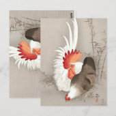 大原好村の鶏と鶏 ポストカード (正面/裏面)