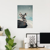 大原小村による海岸での狙撃（1926年） ポスター (ホームオフィス)