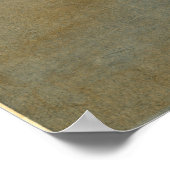 大原小村のカラスと花ヴィンテージ ポスター (角)