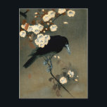 大原小村のカラスと花ヴィンテージ ポストカード<br><div class="desc">大原小村(おおはらこそん、小原 古邨?、金沢1877日本の – 東京1945)は、新版画運動の一環である19世紀後半から20世紀初頭にかけての画家・プリントデザイナー。1889生まれ年から1893年に石川県絵画工業学校で修業を始めたのは大原又雄である。鈴木華音絵画(1860年~1919年)と共に研究を行ったが、学生時代の出来事か、1890年代半ばから後半に東京に移った後の出来事かは諸説ある。東京では日露戦争の挿話を描いた木版画を制作した日本のが、大半は動物のプリント(花鳥画)を制作している。創業者の秋山武右衛門(九経堂)、松木平吉(大黒屋)と共に働き、小村に署名した。1926のまわりに年から出版元の渡辺庄三郎に縁を結び、その後は松村にサインした。出版社川口と共に活動し、細村に署名した。渡辺との交流を通じて大原の作品は海外に出品され、プリントは特に州で売れ統一されたた。1935年までプリントのデザインに積極的に取り組み、1945年に東京の自宅で死去。... ..ウィキペディアから</div>