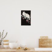 大原小村のコッカトスと梅花 ポスター (キッチン)