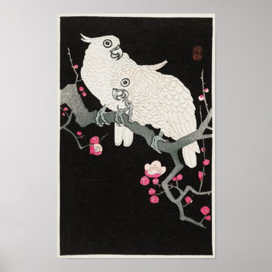 大原小村のコッカトスと梅花 ポスター (正面)