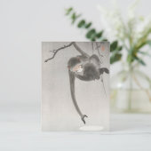 大原小村のサルと月の反射 ポストカード (スタンド正面)