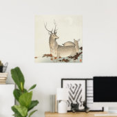 大原小村のデアー夫婦 ポスター (ホームオフィス)