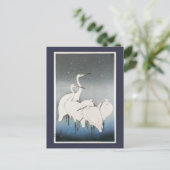 大原小村のヴィンテージが雪の中で輝く ポストカード (スタンド正面)