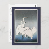 大原小村のヴィンテージが雪の中で輝く ポストカード (正面/裏面)