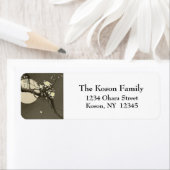 大原小村の夜の梅ヴィンテージ ラベル (インサイチュ)