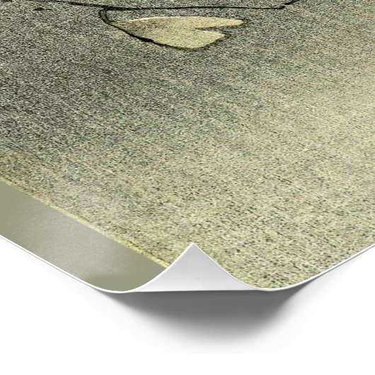 大原小村の木の枝に生えるフクロウ ポスター (コーナー)