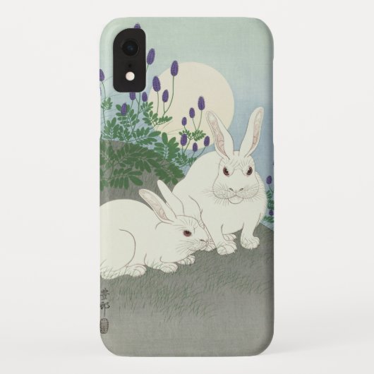 大原小村の満月のウサギ Case-Mate iPhoneケース (裏面)