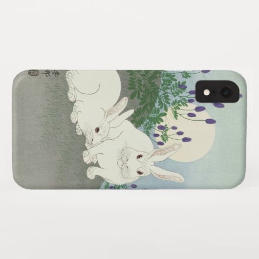 大原小村の満月のウサギ Case-Mate iPhoneケース (裏面(横))