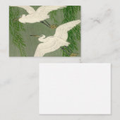 大原小村の白鷺・柳 ノートカード (正面/裏面)