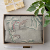 大原小村の雪の上の雀 薄葉紙 (ギフト)