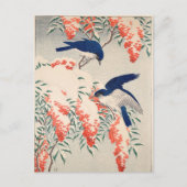 大原小村の雪の中で捕獲者とフライ ポストカード (正面)