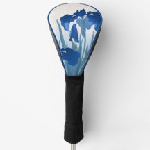 大原小村ヴィンテージ日本のファインアートブルーアイリス