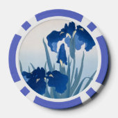 大原小村ヴィンテージ日本のファインアートブルーアイリス ポーカーチップ (裏面)