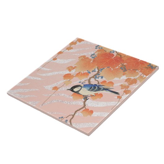 大原小村絵画鳥 タイル (側面)