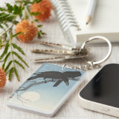 大原興仙2羽のカラスが店に キーホルダー (正面右)