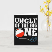 大叔父の1人の魚釣り少年の最初の誕生日 カード (黄色い花)