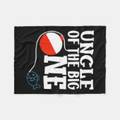 大叔父の1人の魚釣り少年の最初の誕生日 フリースブランケット (正面(横))