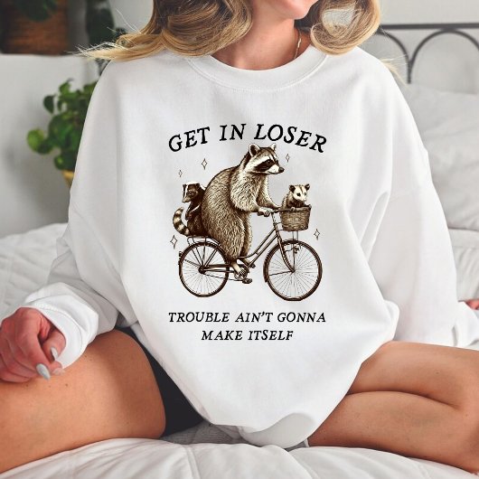 大口おもしろい蓋付き スウェットシャツ