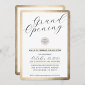 大口モダン書事業金ゴールド 招待状 (正面/裏面)