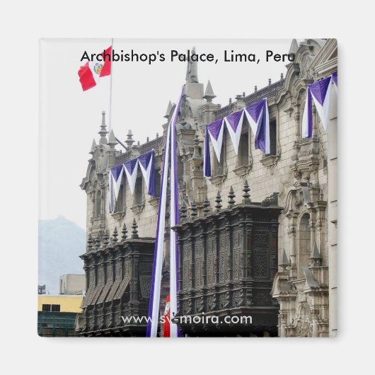 大司教の宮殿と"嫉妬バルコニー"リマ マグネット (正面)