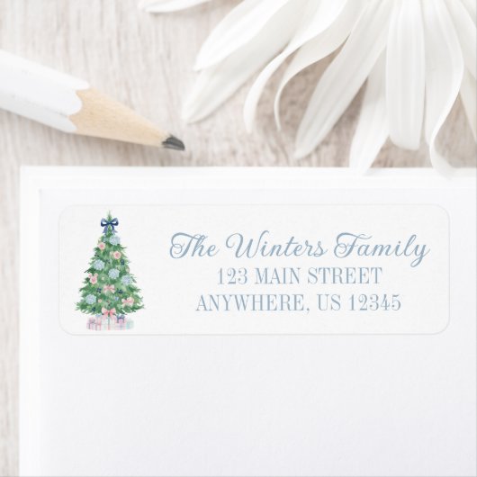 大名門私立校風の千年のクリスマスツリー ラベル (インサイチュ)